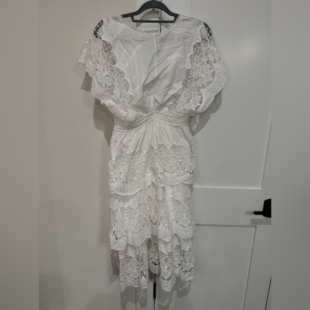 FARM RIO Off White Richelieu Midi Dress NWT's Size Small‎ - Picture 11 of 14